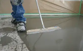 Uneven floor being professionally repaired in West Palm Beach, FL